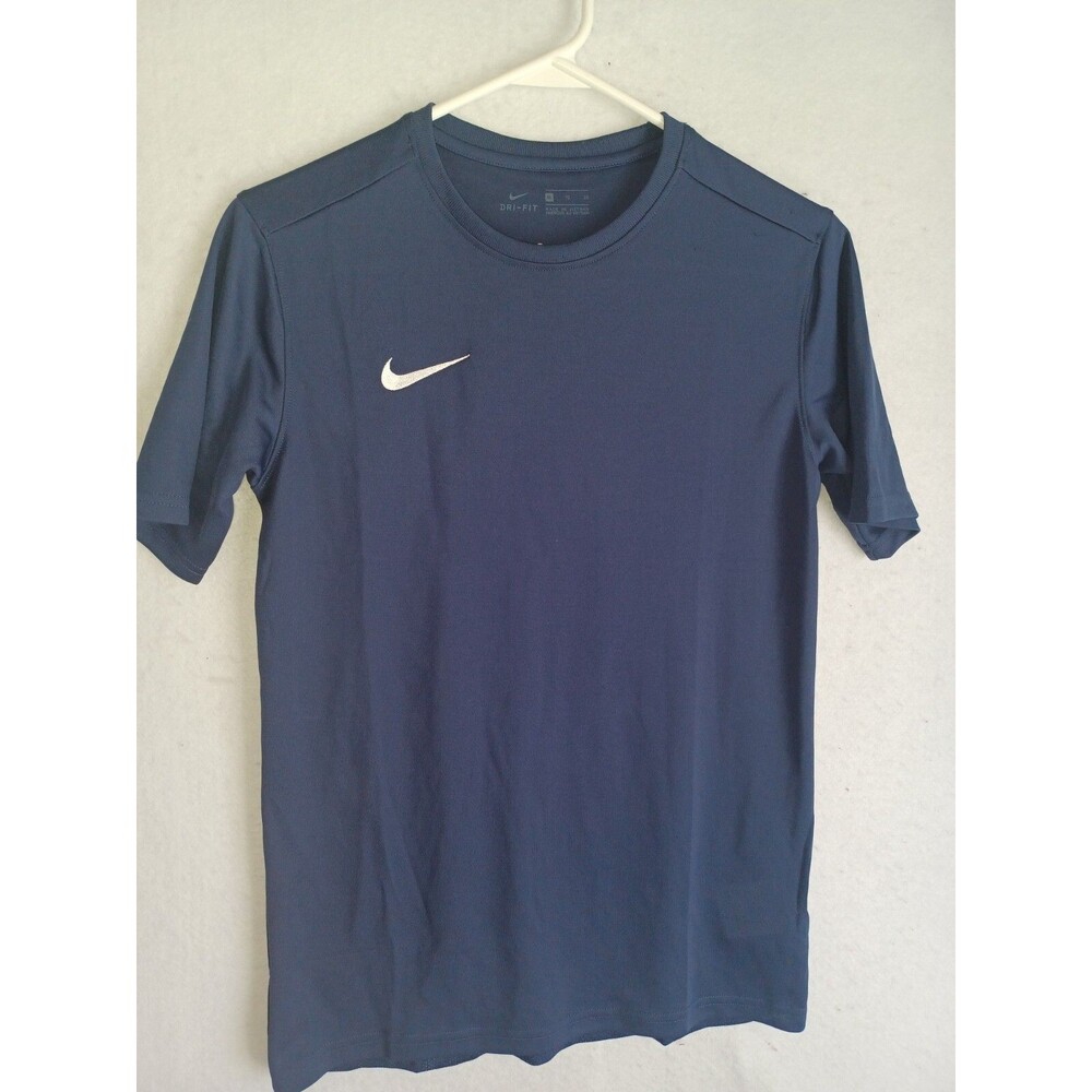 Nike DRI FIT T-Shirt Men M Dark Blue Classic Fit Workout Polyester